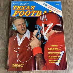 1976 Dave Campbell's Texas Football Magazine Bill Yeoman Houston U Houston